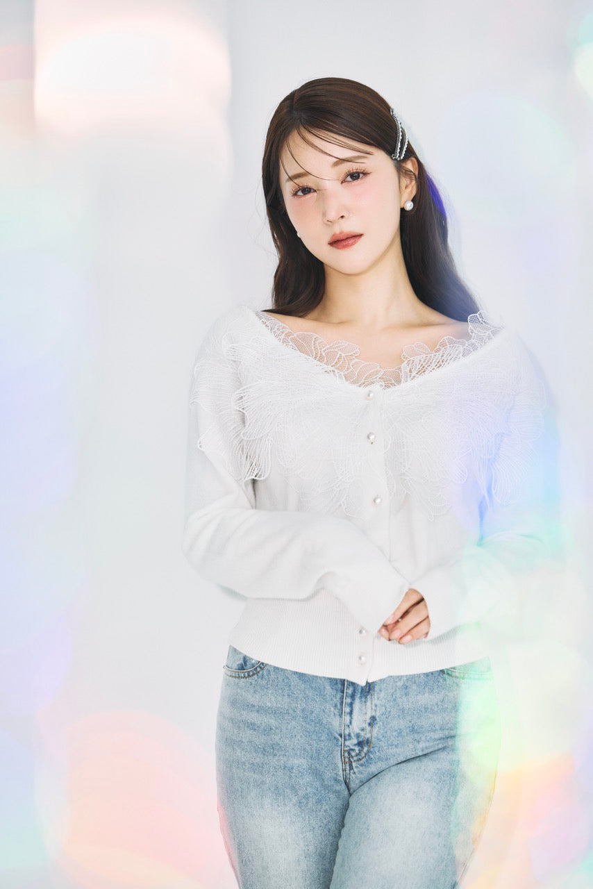 レースフリルカーディガン – poláura OFFICIAL ONLINE STORE