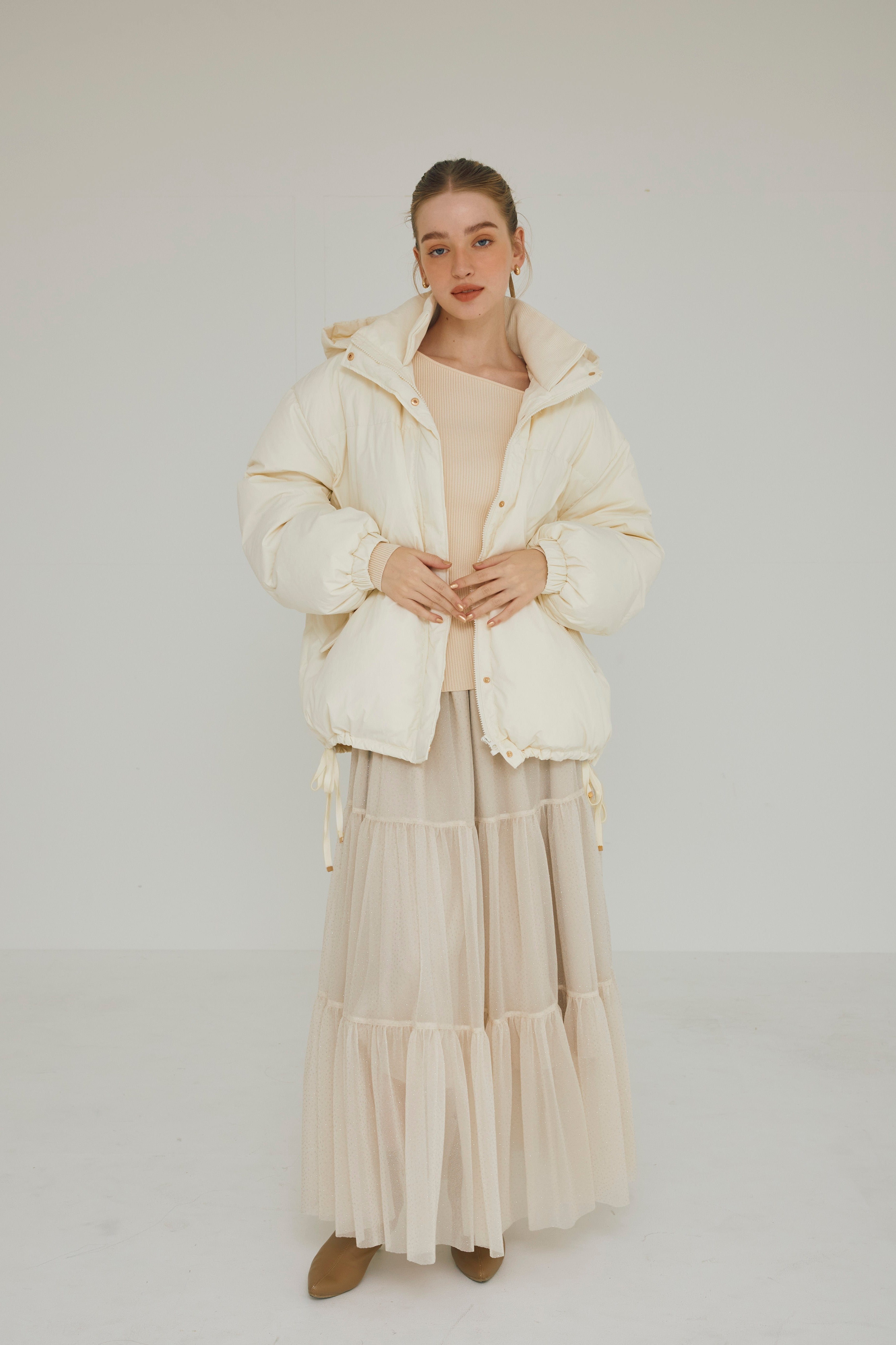 ドロストリボンダウンジャケット – poláura OFFICIAL ONLINE STORE