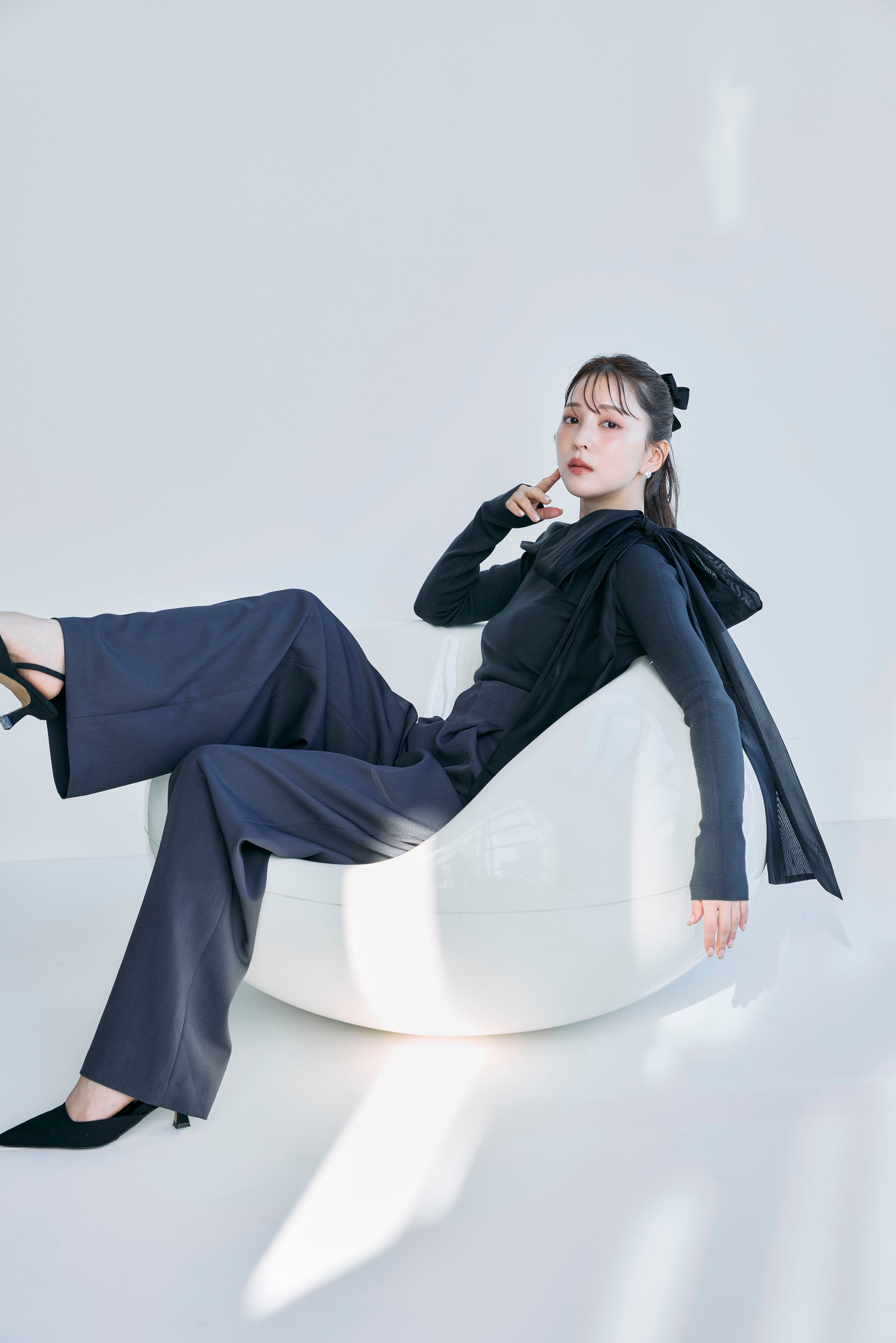 ボリュームリボンワンショルダーニット – poláura OFFICIAL ONLINE STORE