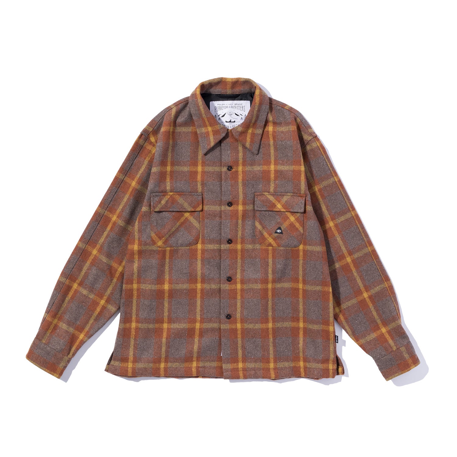 OPEN COLLAR FLANNEL WIDE SHIRT – polerjapan