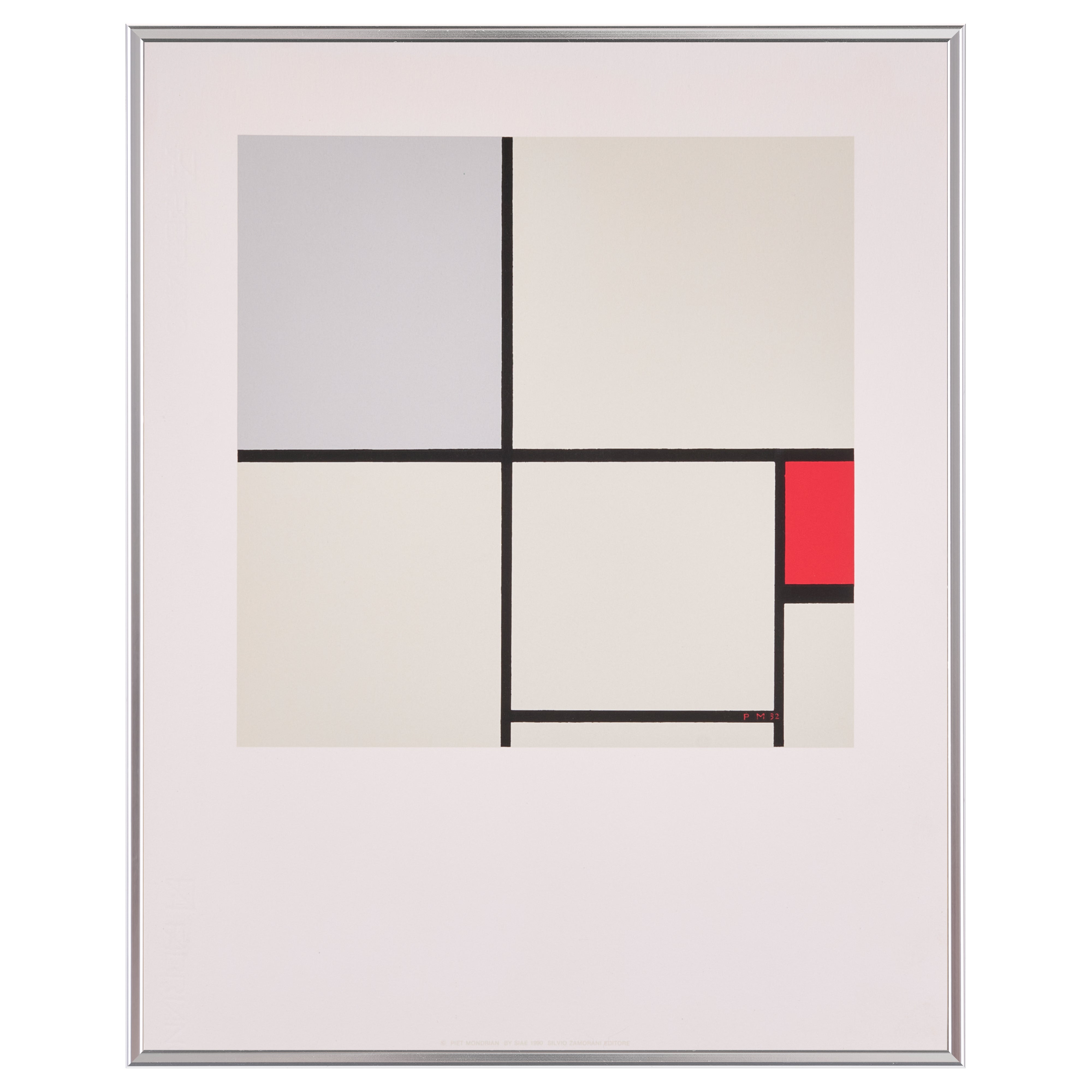 限定30枚】Composition with Red and Grey 1932 - Printed in 1990