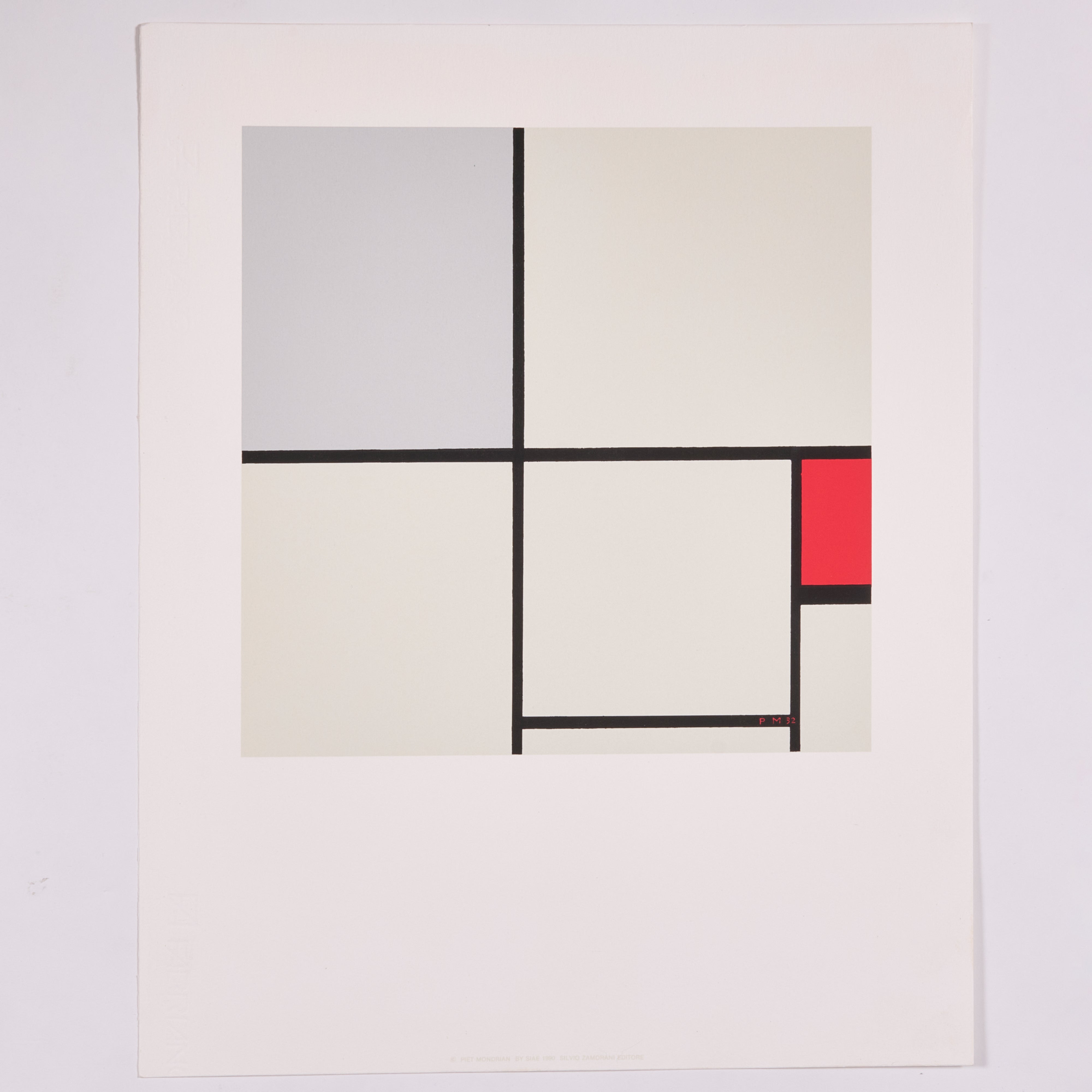 限定30枚】Composition with Red and Grey 1932 - Printed in 1990