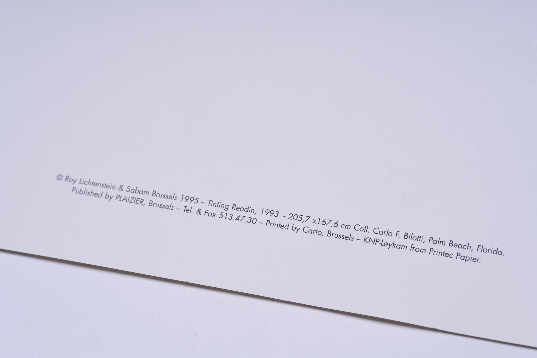 限定10枚】Tinting Readin, 1993 - Sabam Brussels 1995 / ロイ・リキ