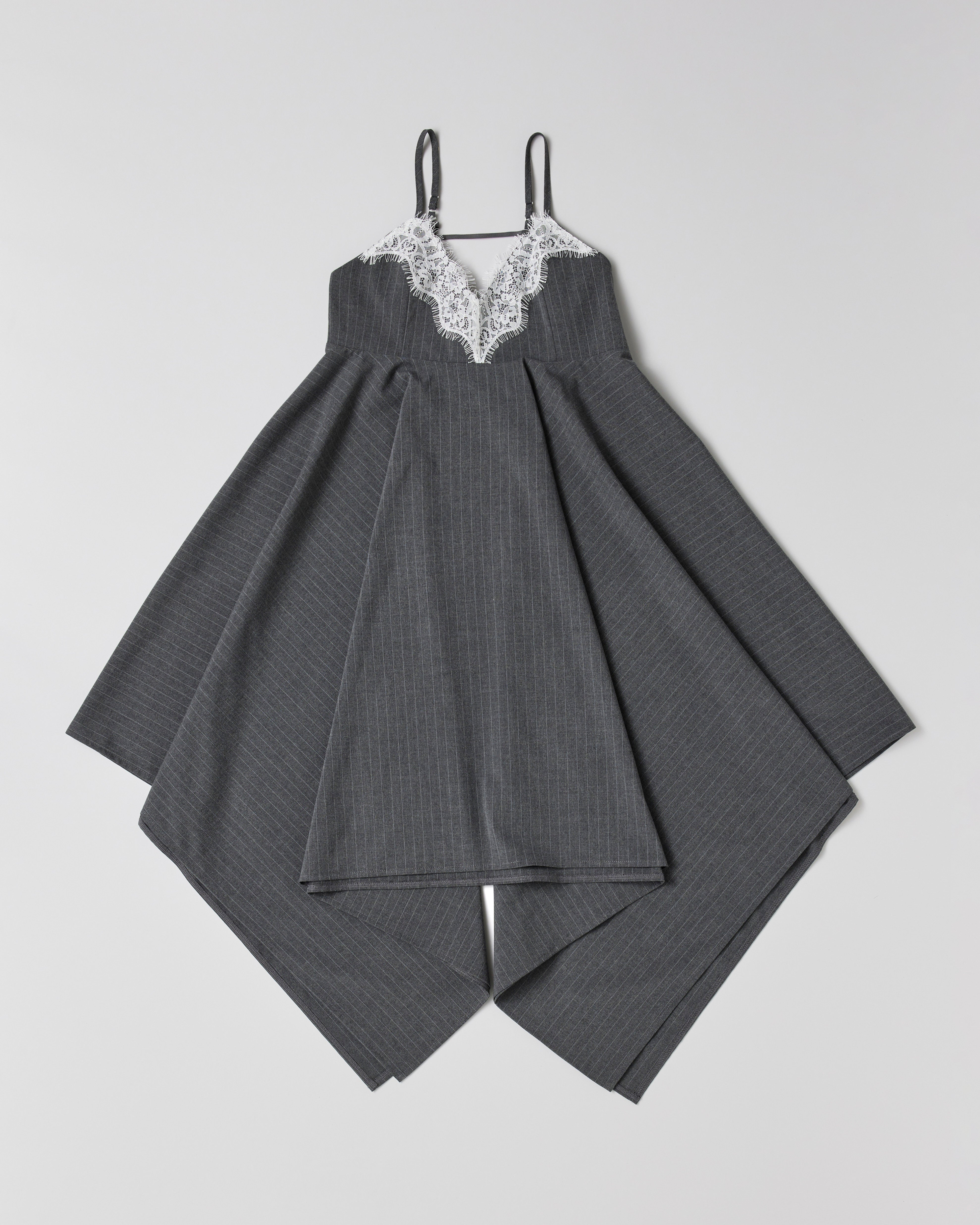 Lace handkerchief hem dress