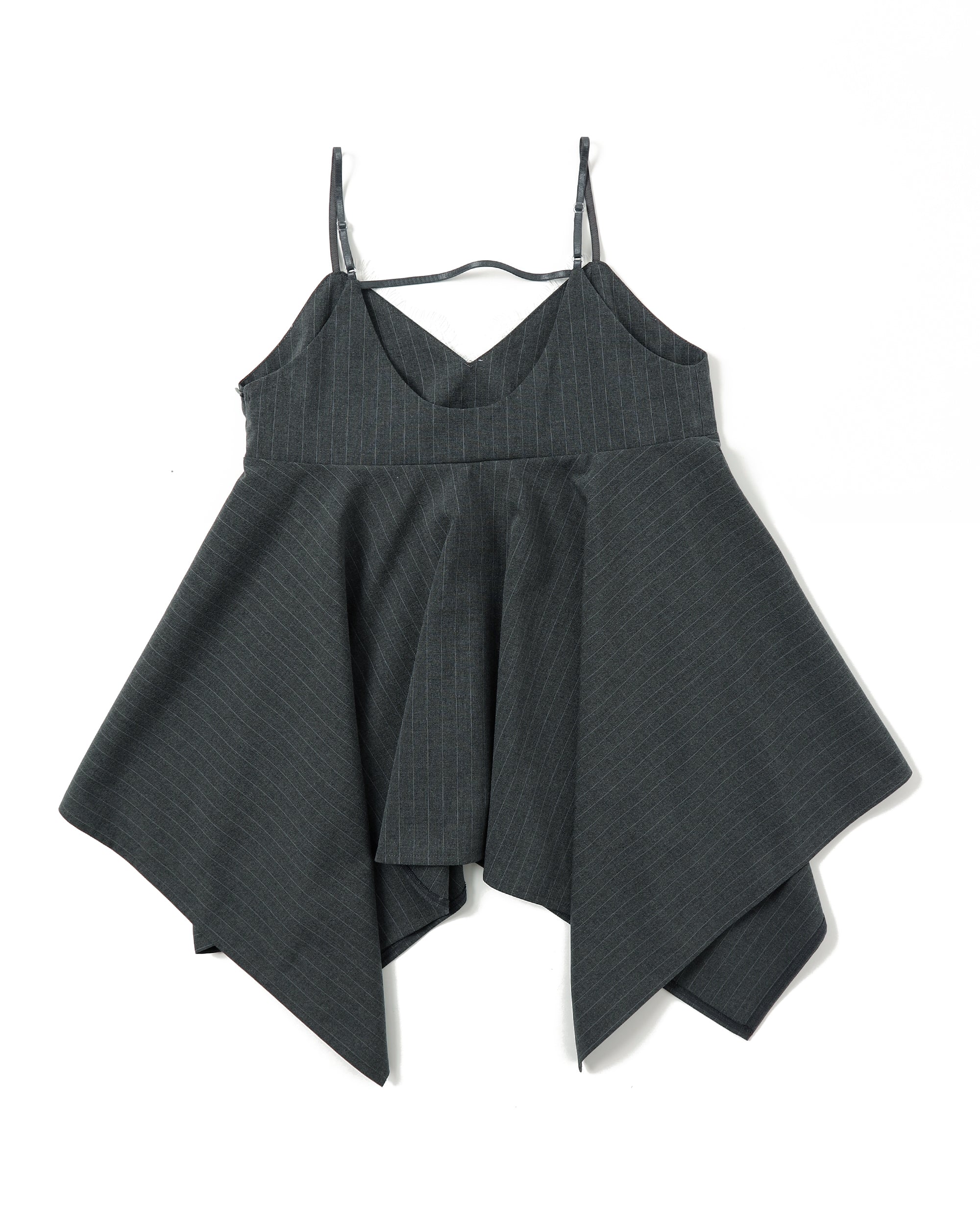 Handkerchief hem lace cami tunic