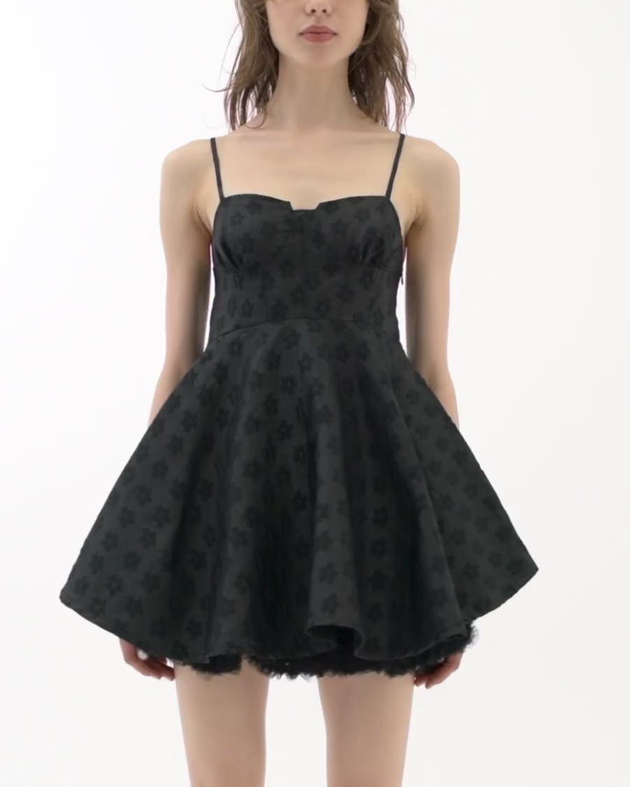 Flower jacquard cami tunic