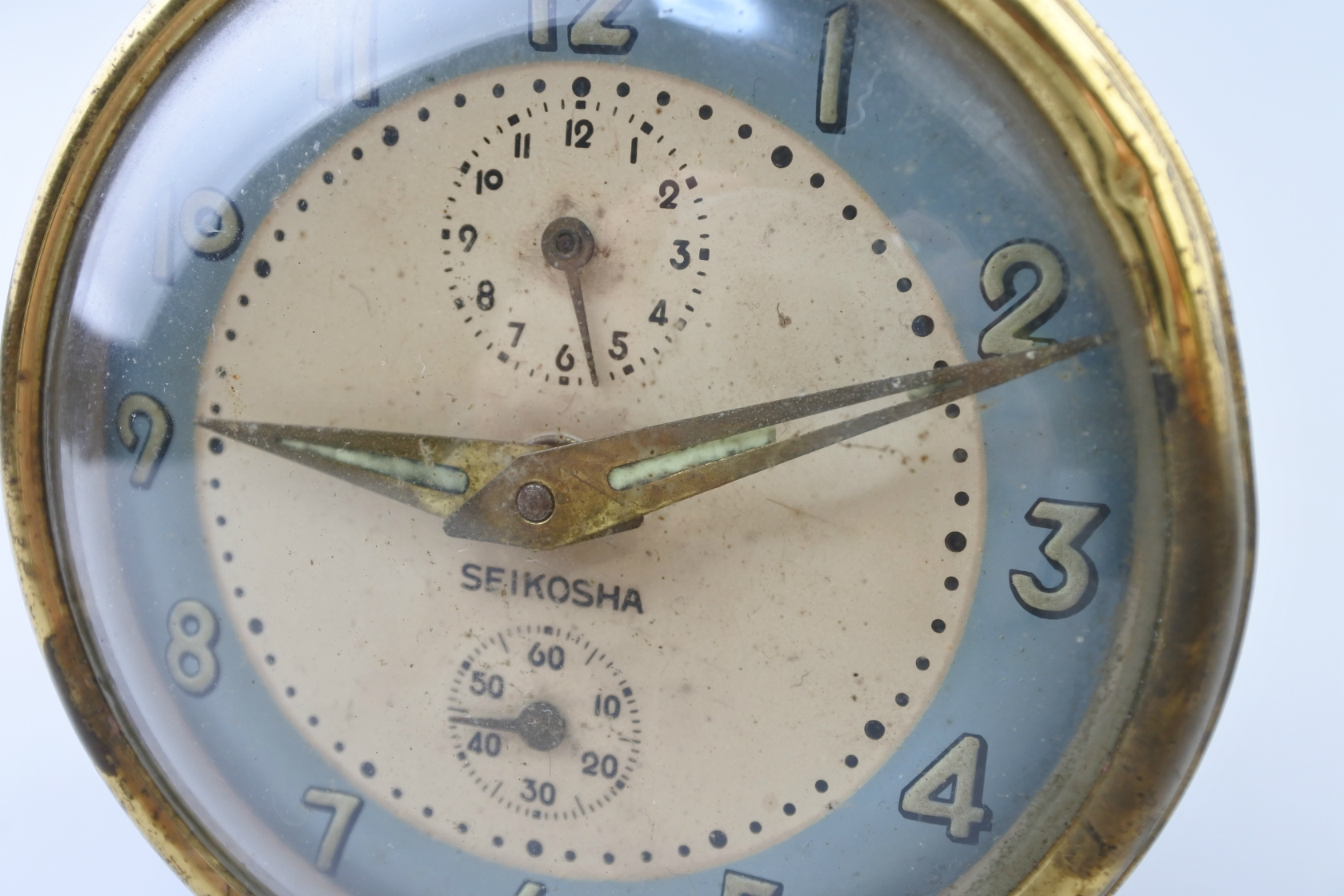 ビンテージ・昭和レトロ】日本製 SEIKOSHA ゼンマイ式目覚まし時計