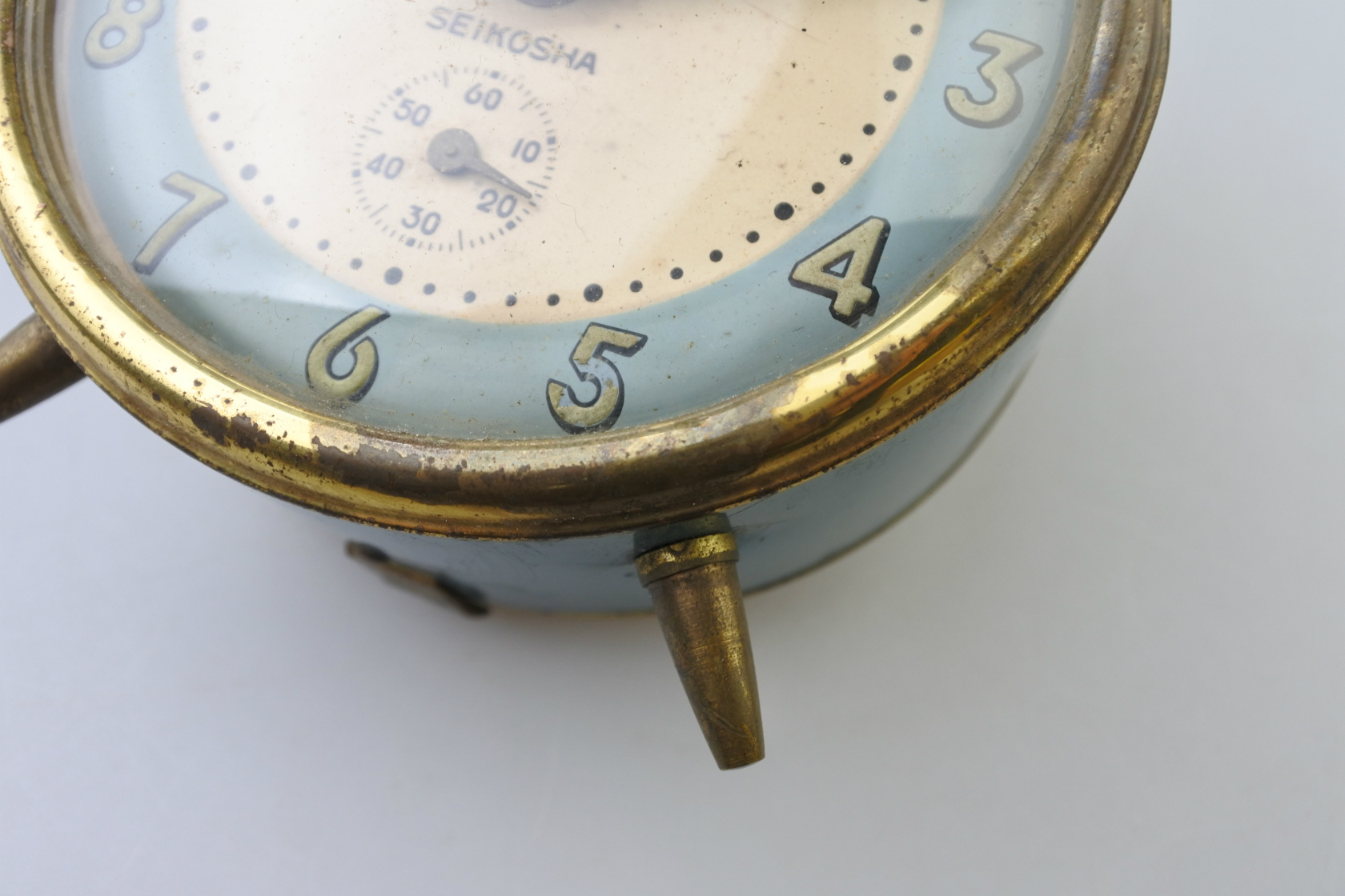 ビンテージ・昭和レトロ】日本製 SEIKOSHA ゼンマイ式目覚まし時計