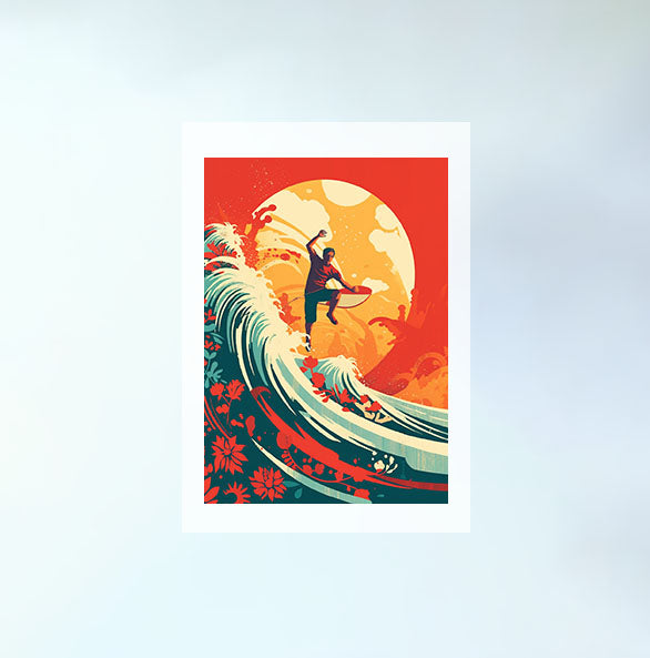 サーフィンのアートポスター:surfing_d454 通販