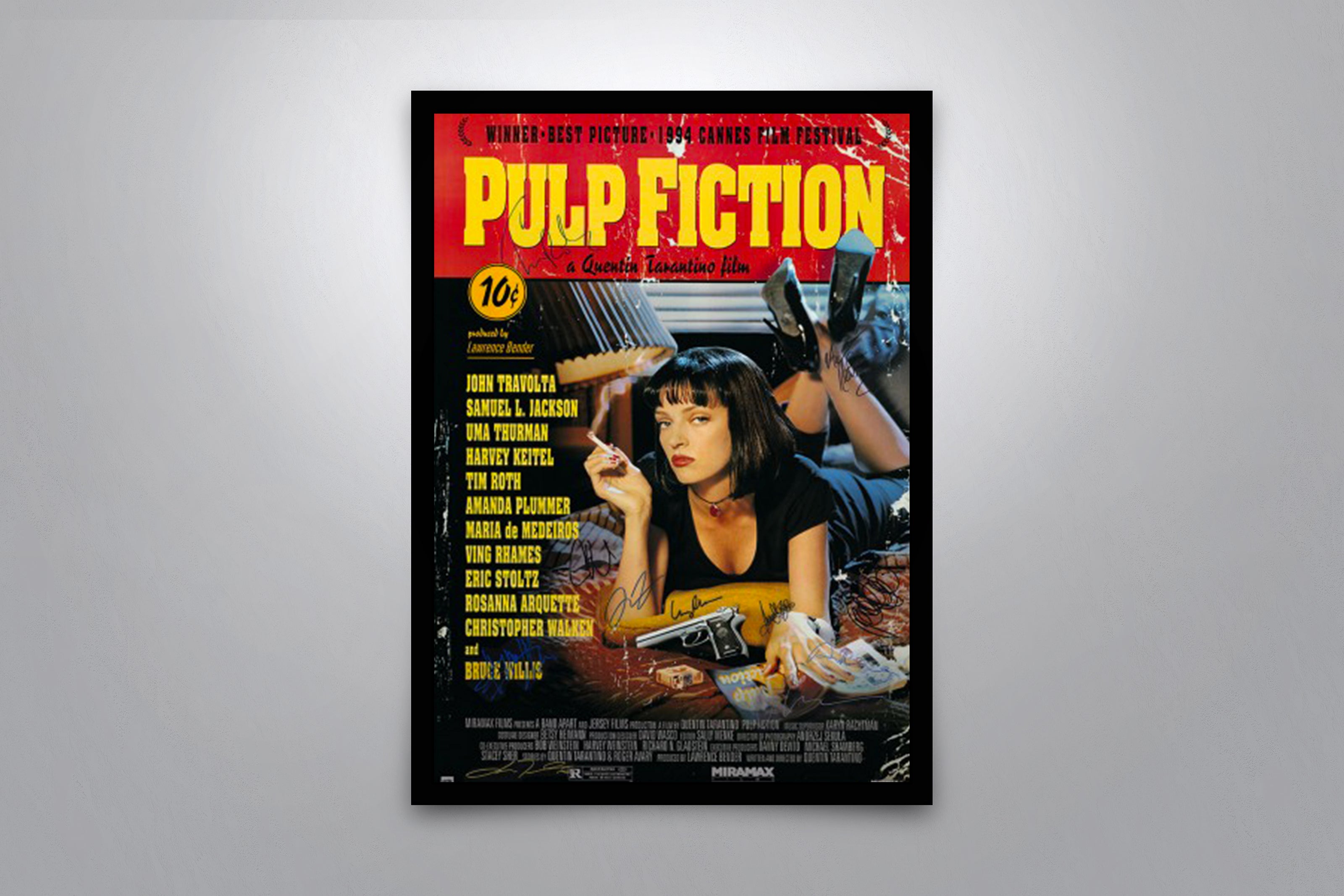 Pulp Fiction Signed Poster with COA