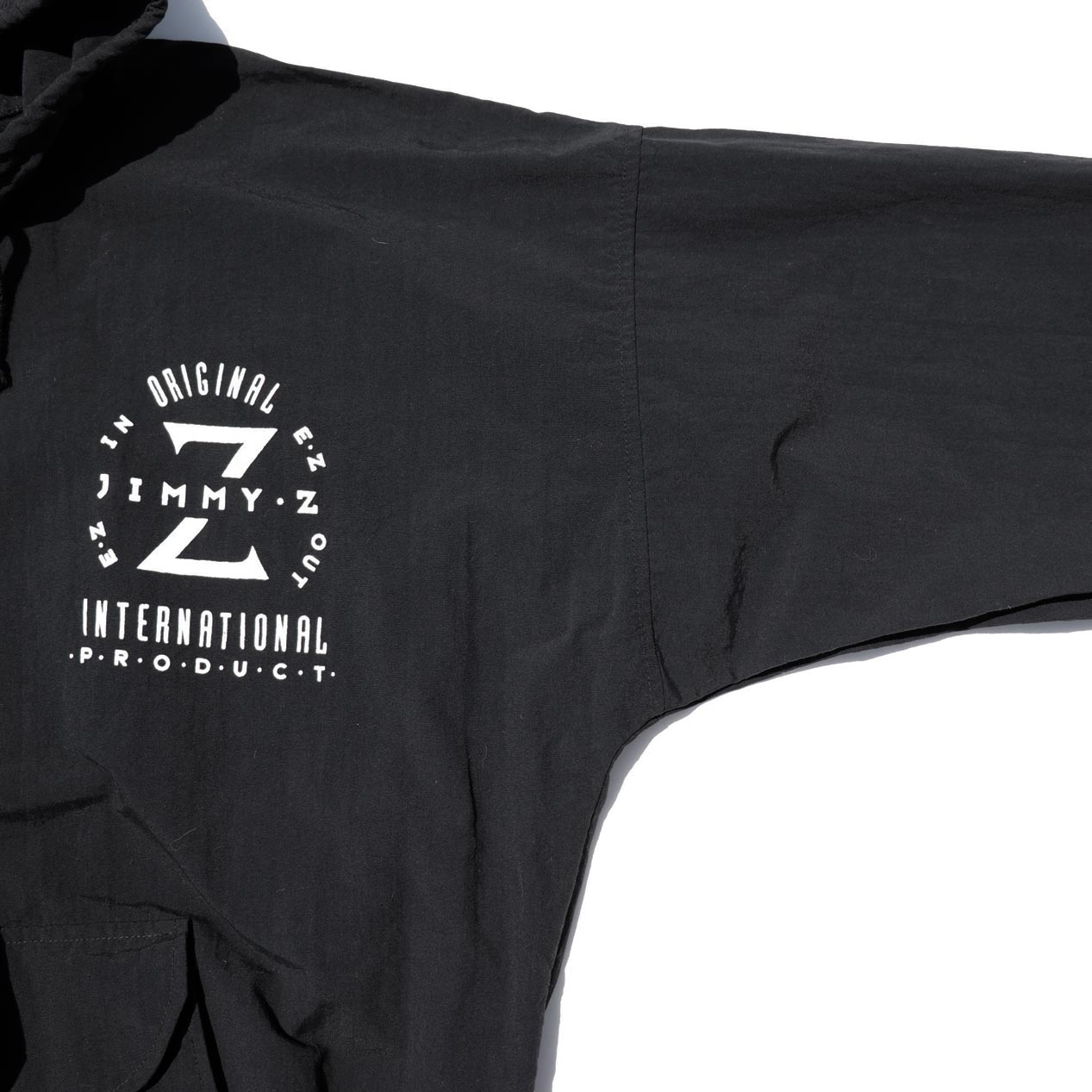 POST JUNK / 80's JIMMY'Z ブラック ナイロン アノラックパーカ [L]