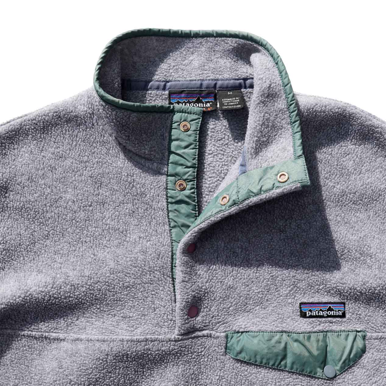 POST JUNK / 90's PATAGONIA SYNCHILLA グレー×オリーブ スナップT [M]