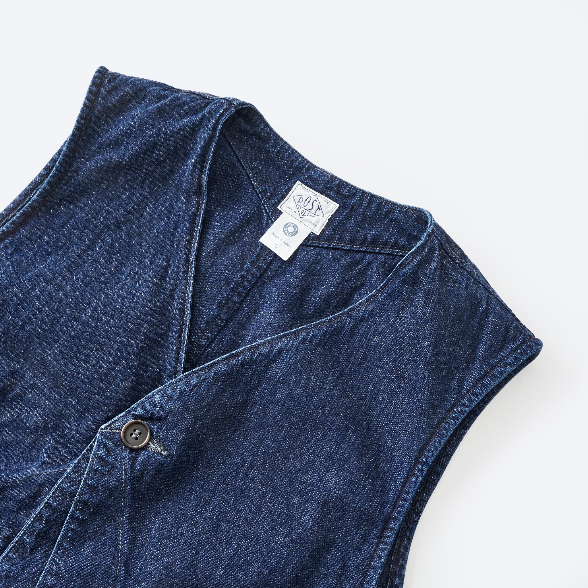 3503-8DI DEE Vest 2 : 8oz. Denim indigo deep wash