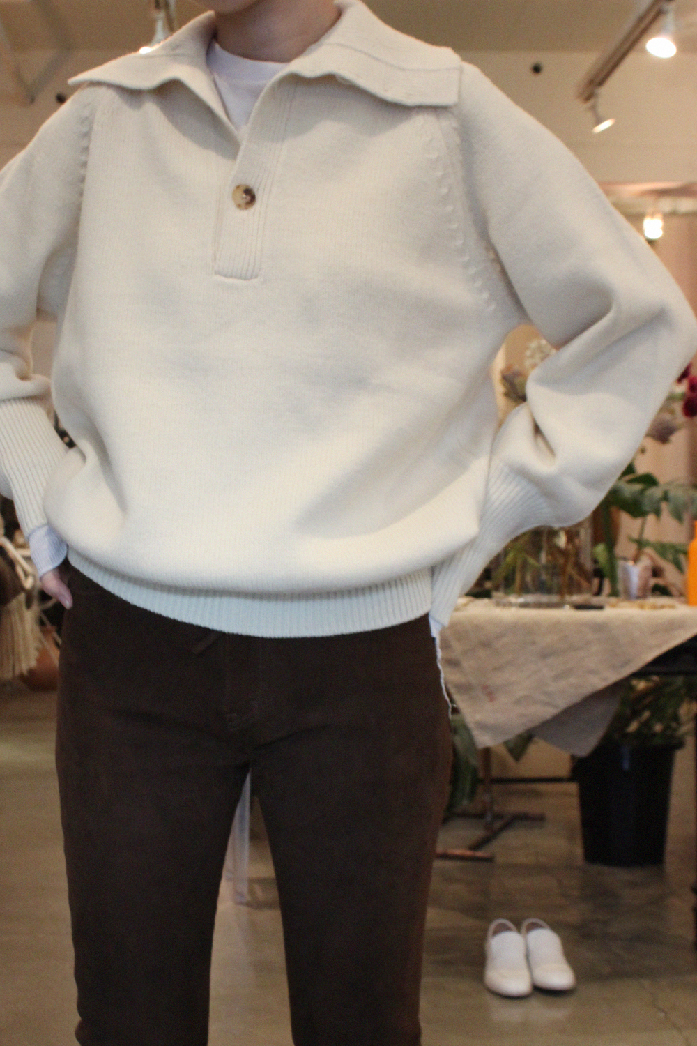 AURALEE - HARD TWIST MERINO KNIT BIG POLO: VIOLA STELLA women's blog