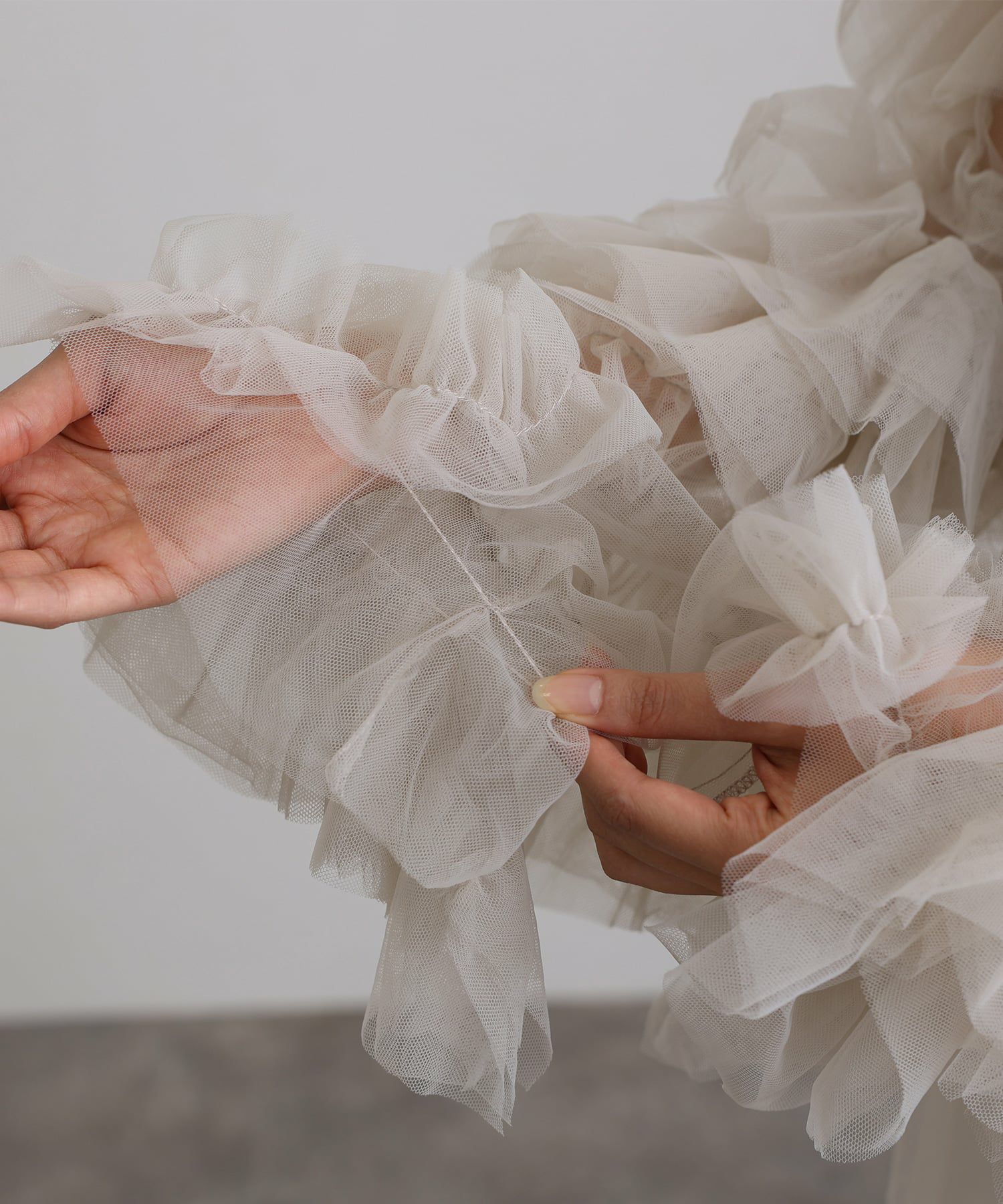 ギャザーチュールトップス | PourVous（プールヴー）パーティードレス