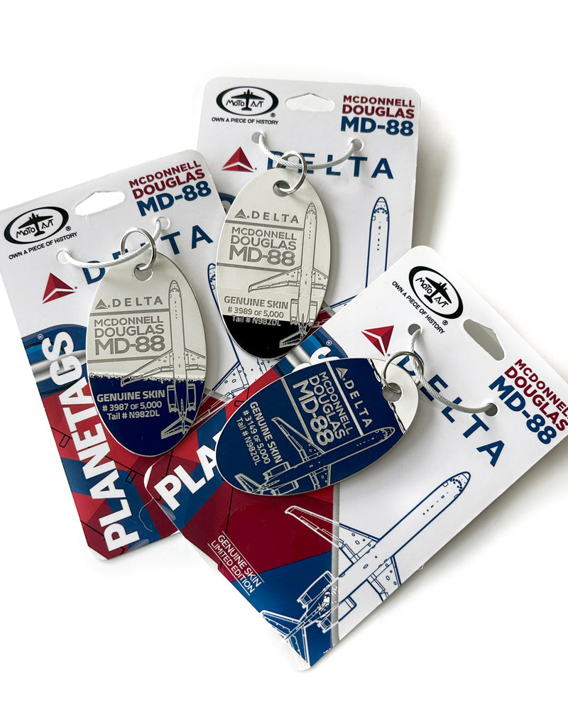 DELTA®- MD-88 PlaneTags Tail # N982DL | Aircraft Skin – MotoArt