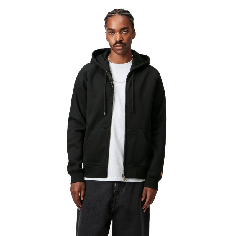 Carhartt WIP ジップアップパーカー HOODED CHASE JACKET ブラック