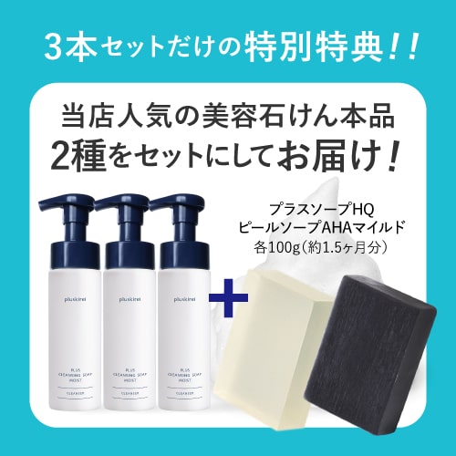 メイク落とし プラスキレイ プラスクレンジングソープ泡 モイスト