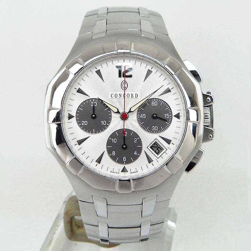中古コンコルド【CONCORD】 10.H7.1892 サラトガ クロノグラフ SS×WG