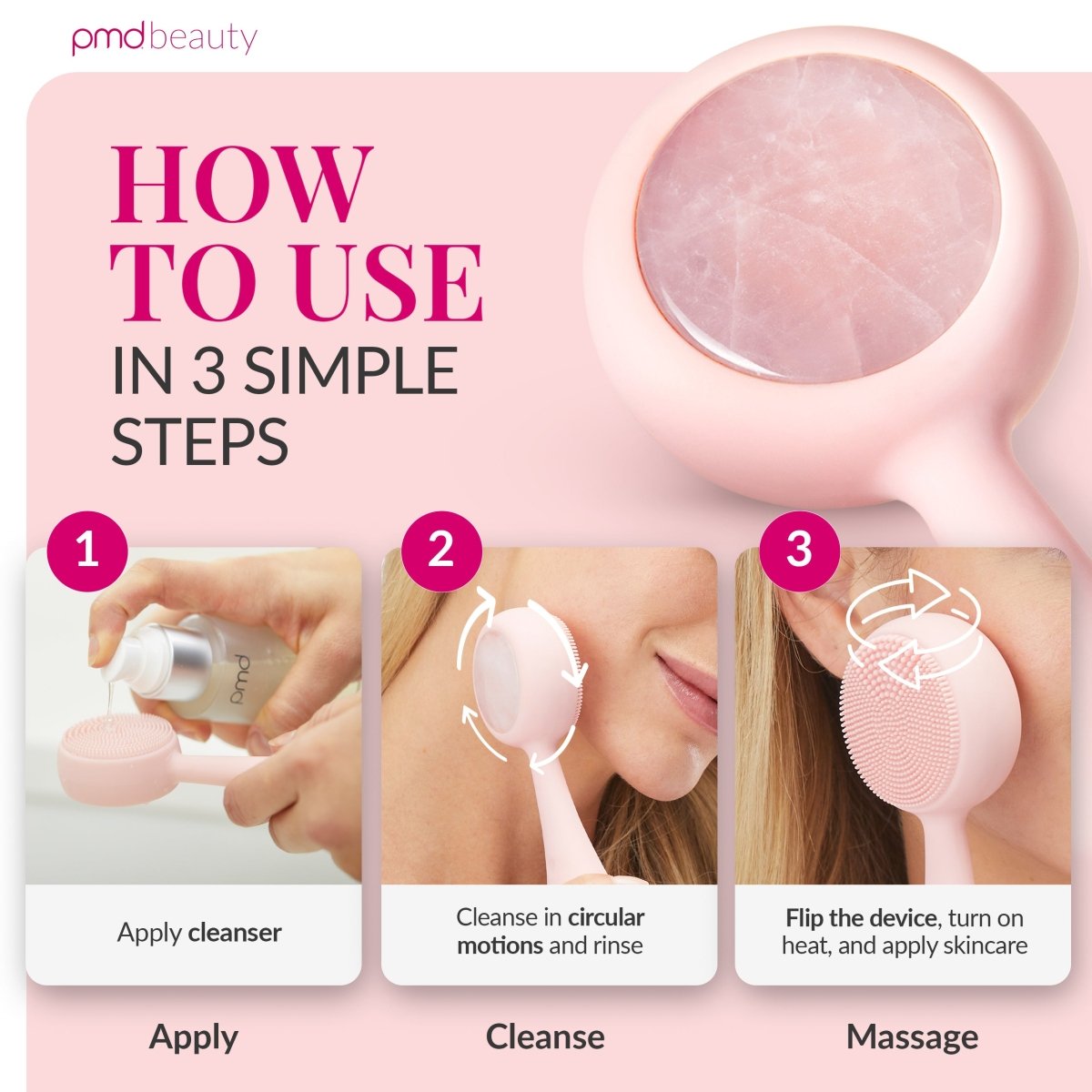 Rose Quartz Cleansing - PMD Clean Pro RQ | PMD Beauty