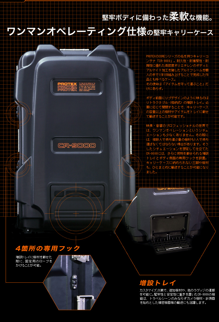 容量87Lプロスペック・ワンマンオペレーティング仕様4輪キャリー