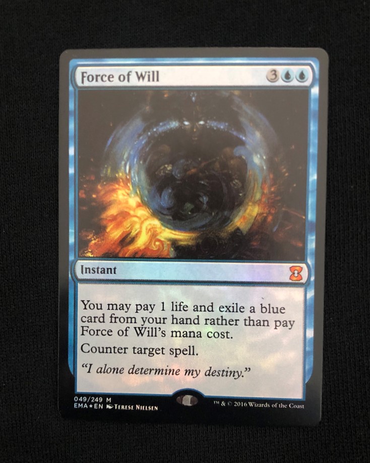 MTG 意思の力 FOIL Force of Will MR PSA9 MTG 意思の力 FOIL Force of