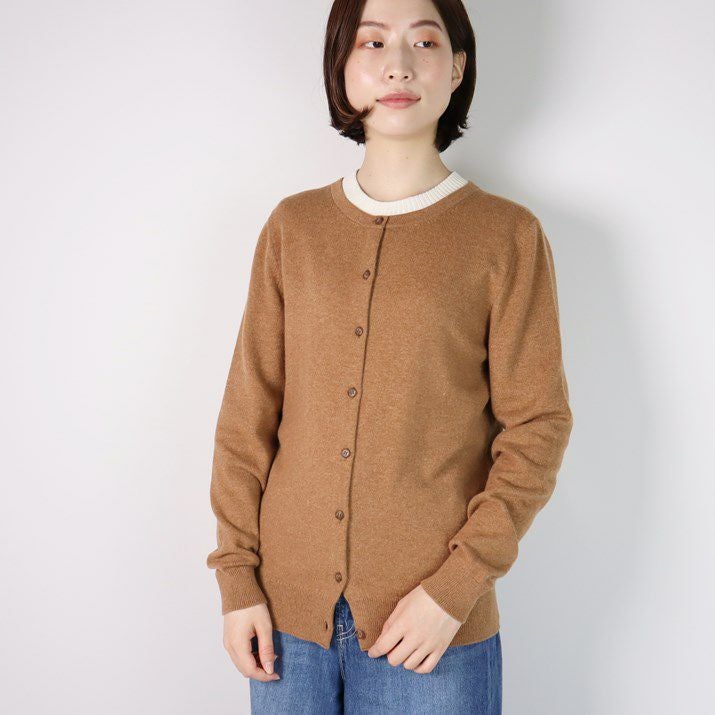 カシミヤ100％クルーネックカーディガン | Milestone公式オンラインストア