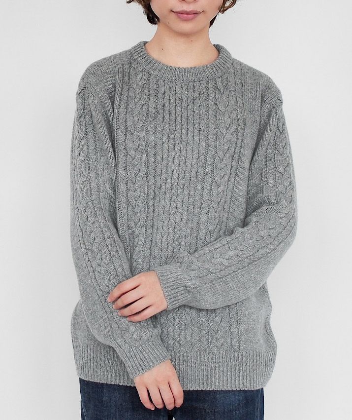 カシミヤ100％ケーブル柄セーター | Milestone公式オンラインストア