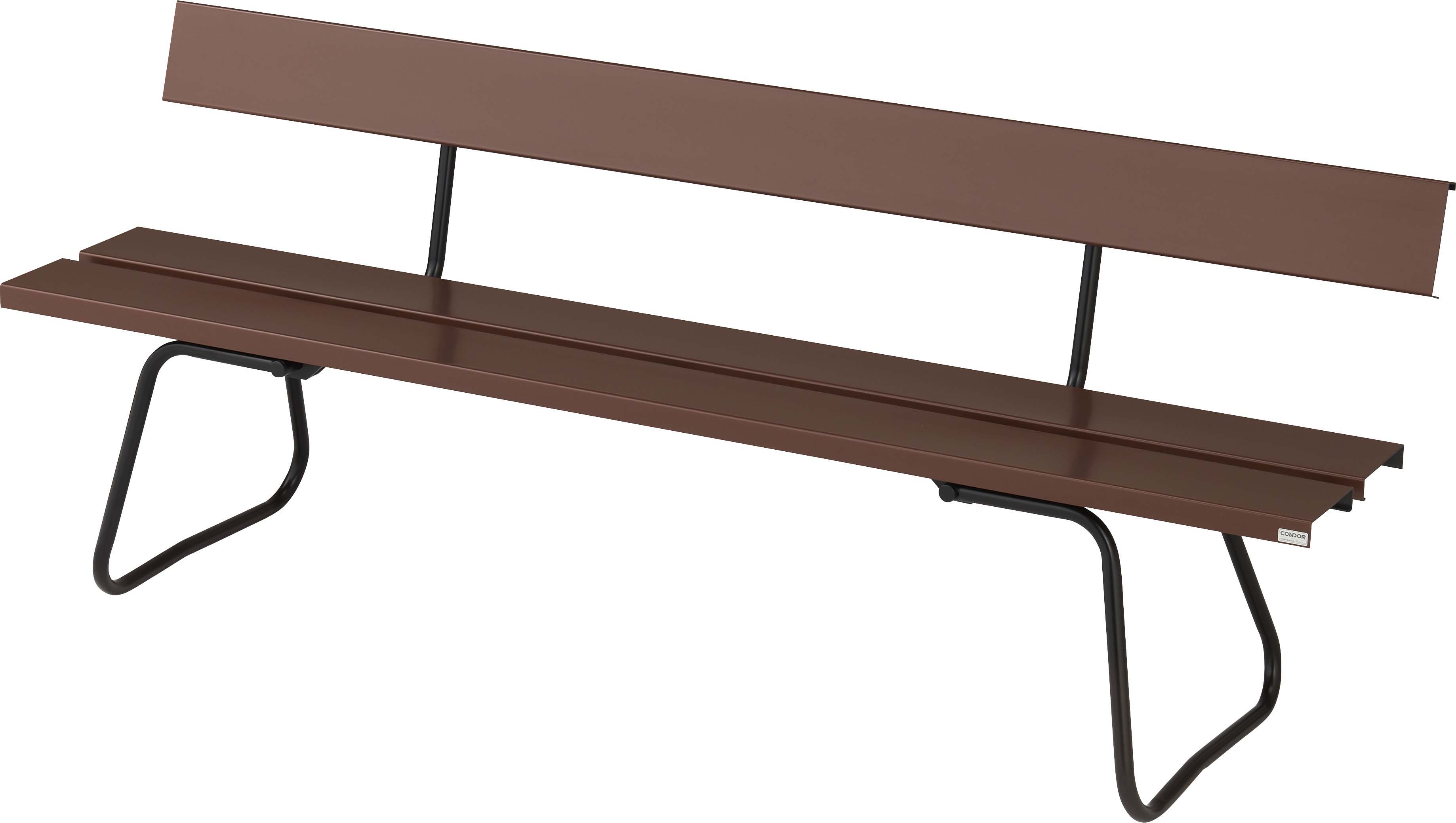 山崎産業株式会社｜樹脂ベンチ（背付）ECO 1800 BR