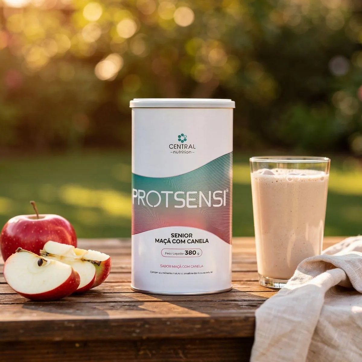 Shake Lev Sensi Zero Lactose e Gluten 380G Central Nutrition Maçã