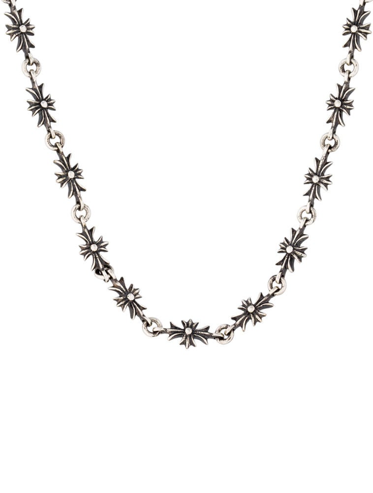 Chrome Hearts Tiny Cross Chain Necklace - Silver - CHH20123 | The