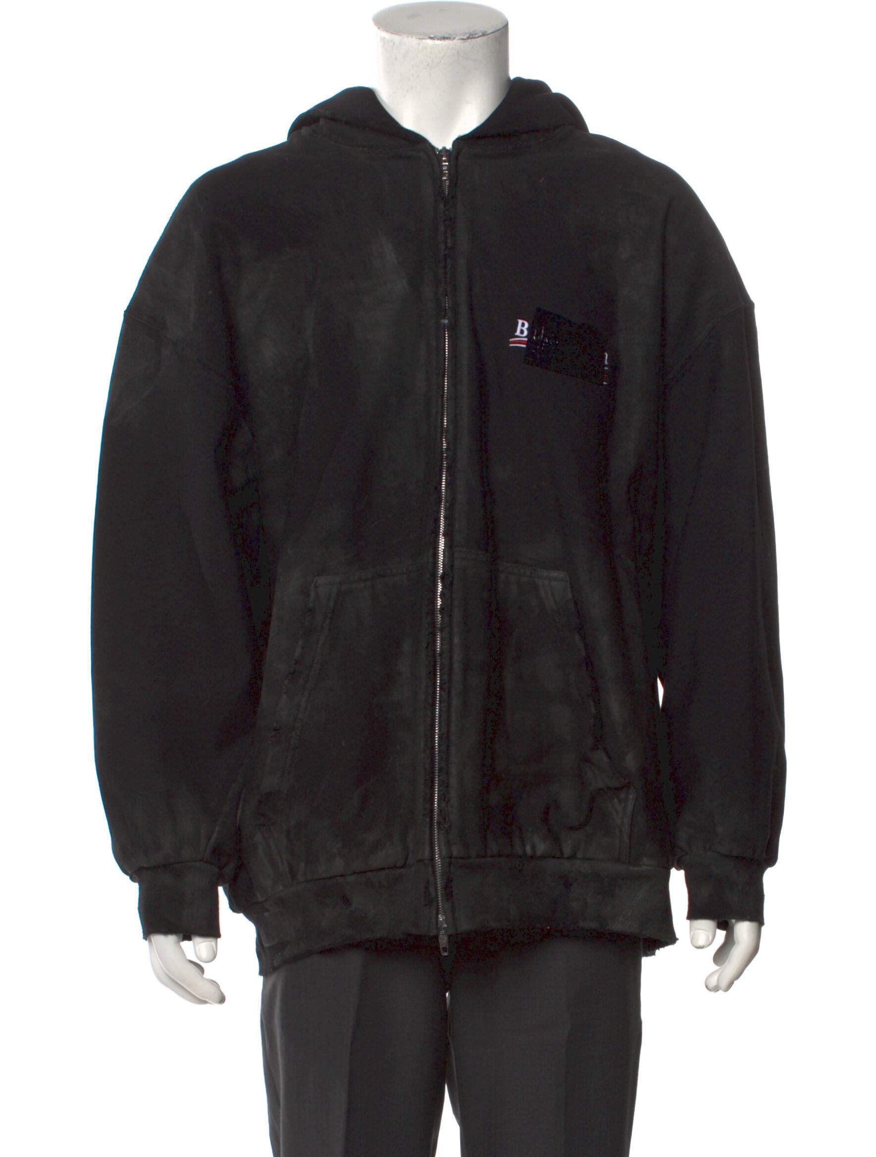 Balenciaga 2022 Gaffer Zip Up Hoodie - Black Sweatshirts & Hoodies