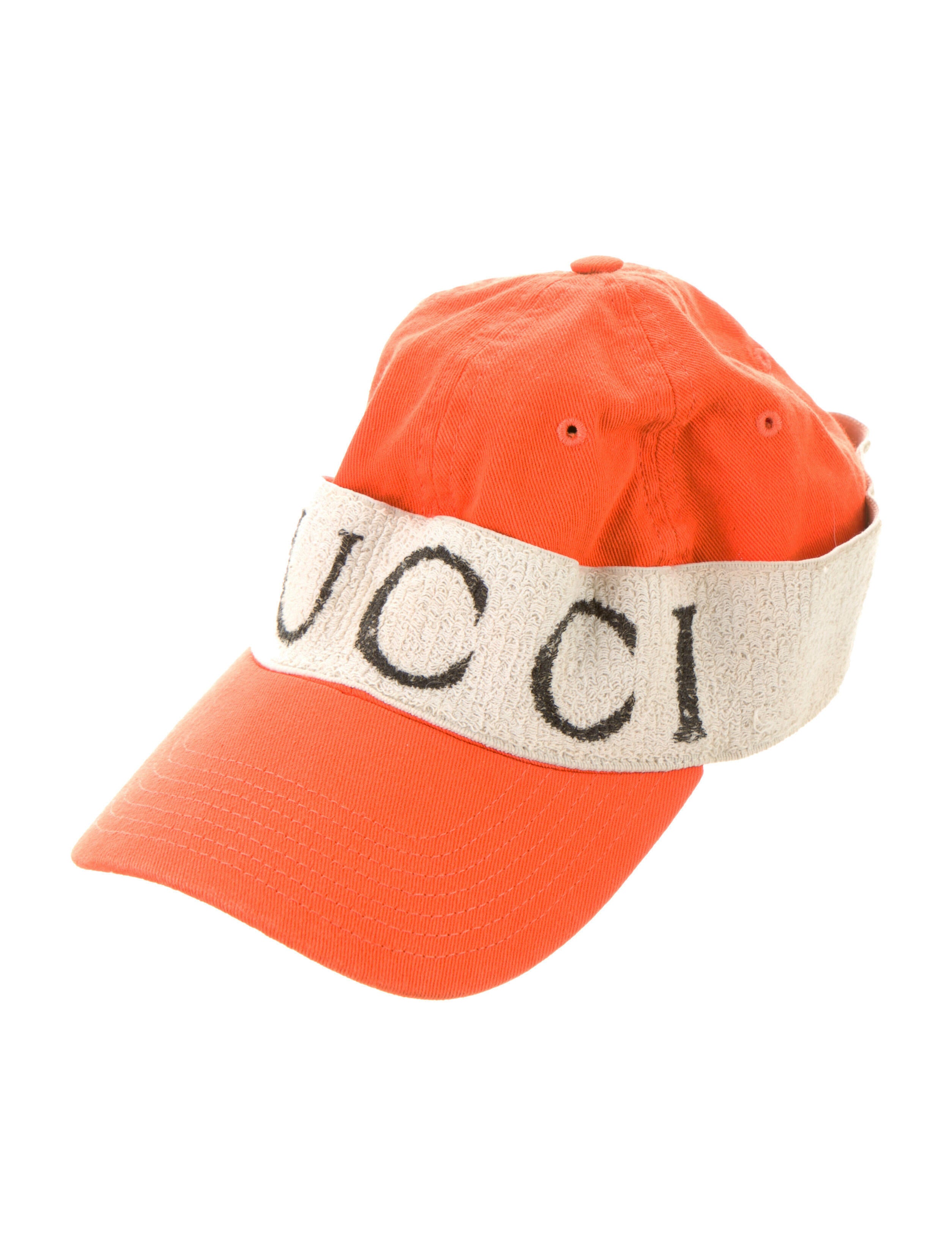 Gucci Gabardine Baseball Cap - Orange Hats, Accessories