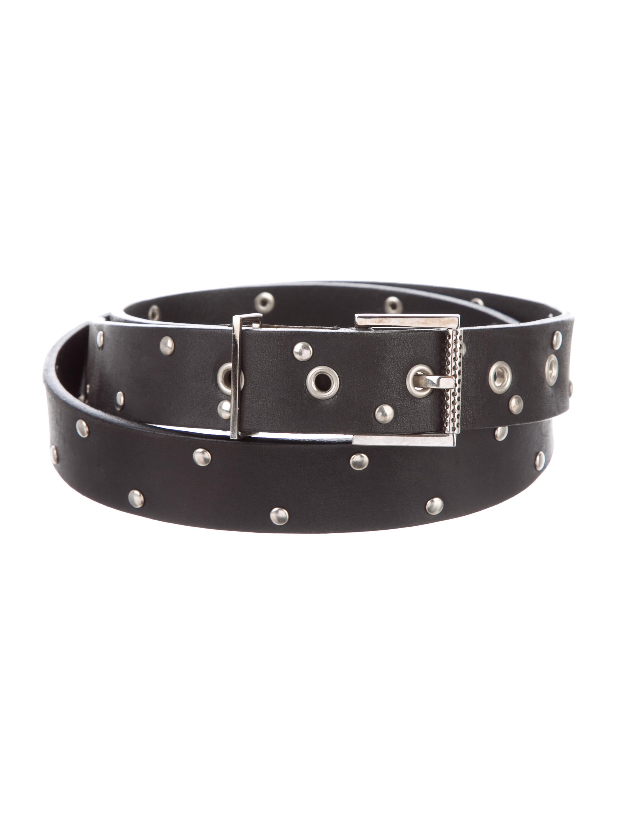 Dior Homme 2004 Rivet Accent Leather Belt - Black Belts