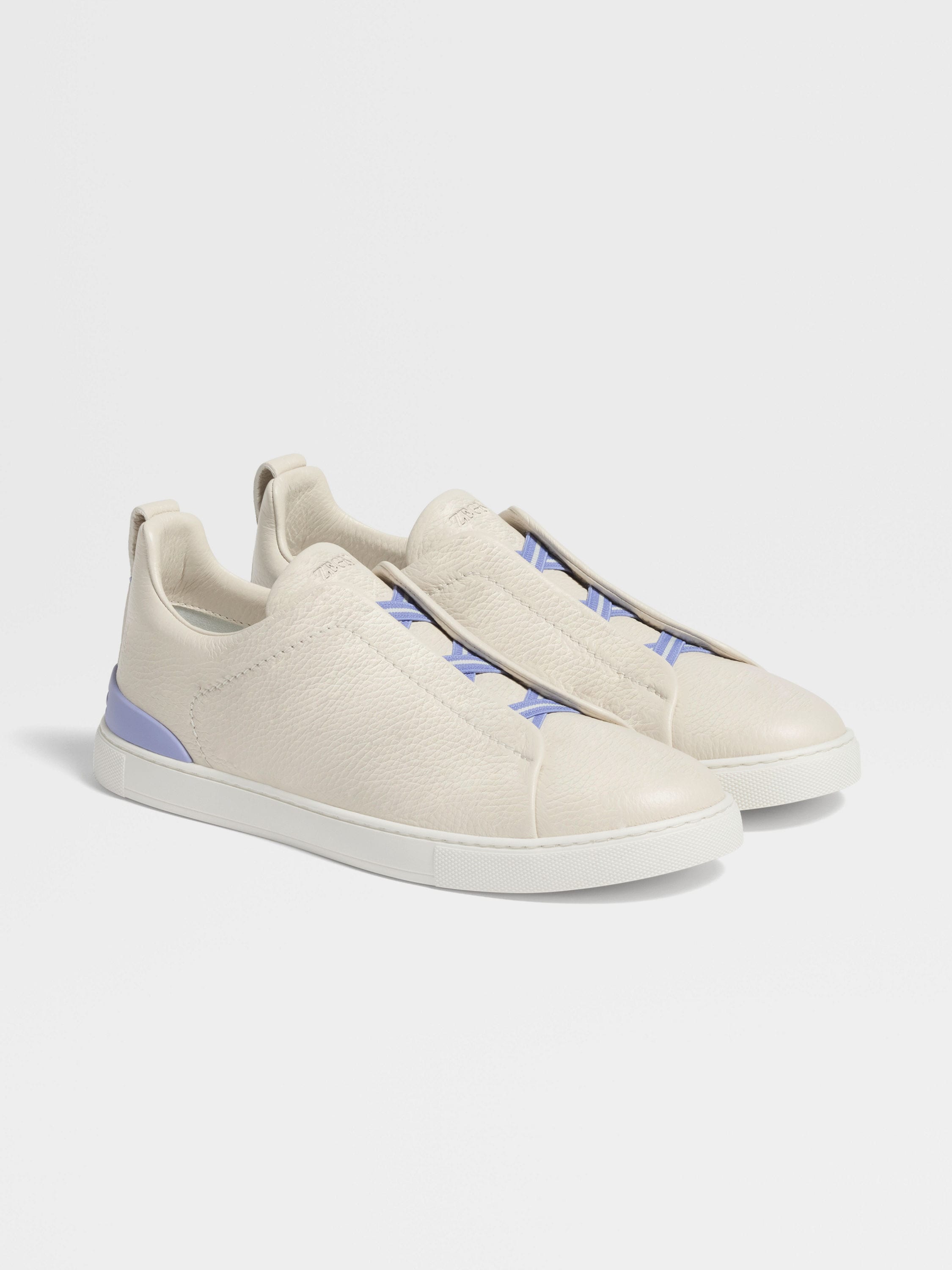 White Deerskin Triple Stitch™ Sneakers FW25 33340495 | Zegna JP
