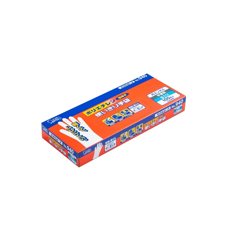 モデルローブ No.940 ポリエチレン使いきり手袋(100枚・内ｴﾝﾎﾞｽ) S