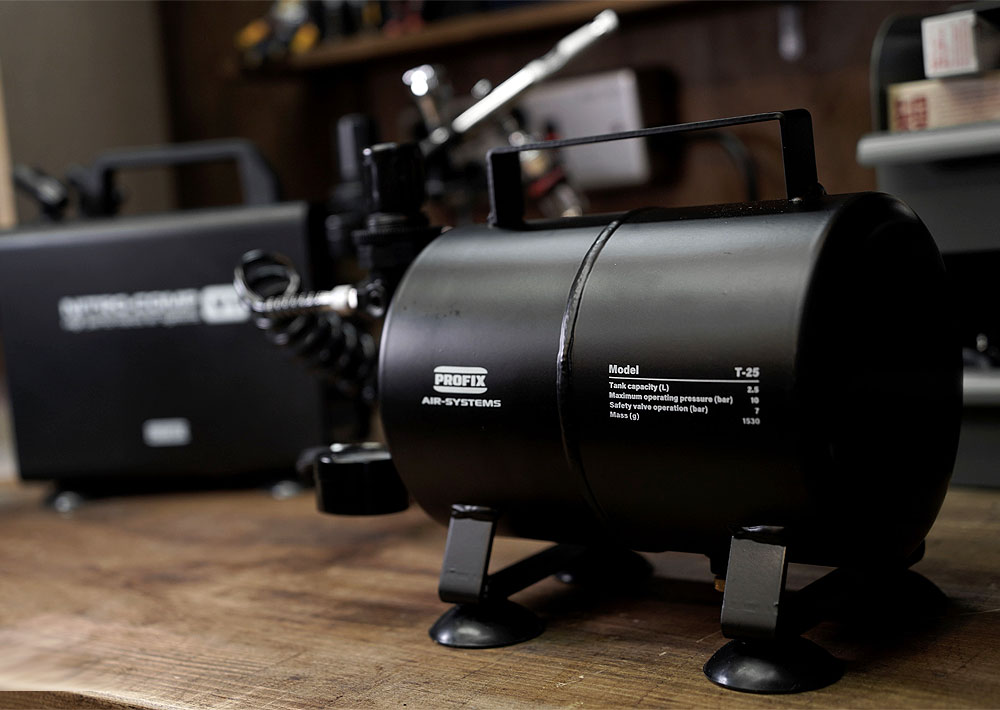 PROFIX AIR-SYSTEMS エアブラシ用エアータンク T-25 - 【公式】PROFIX