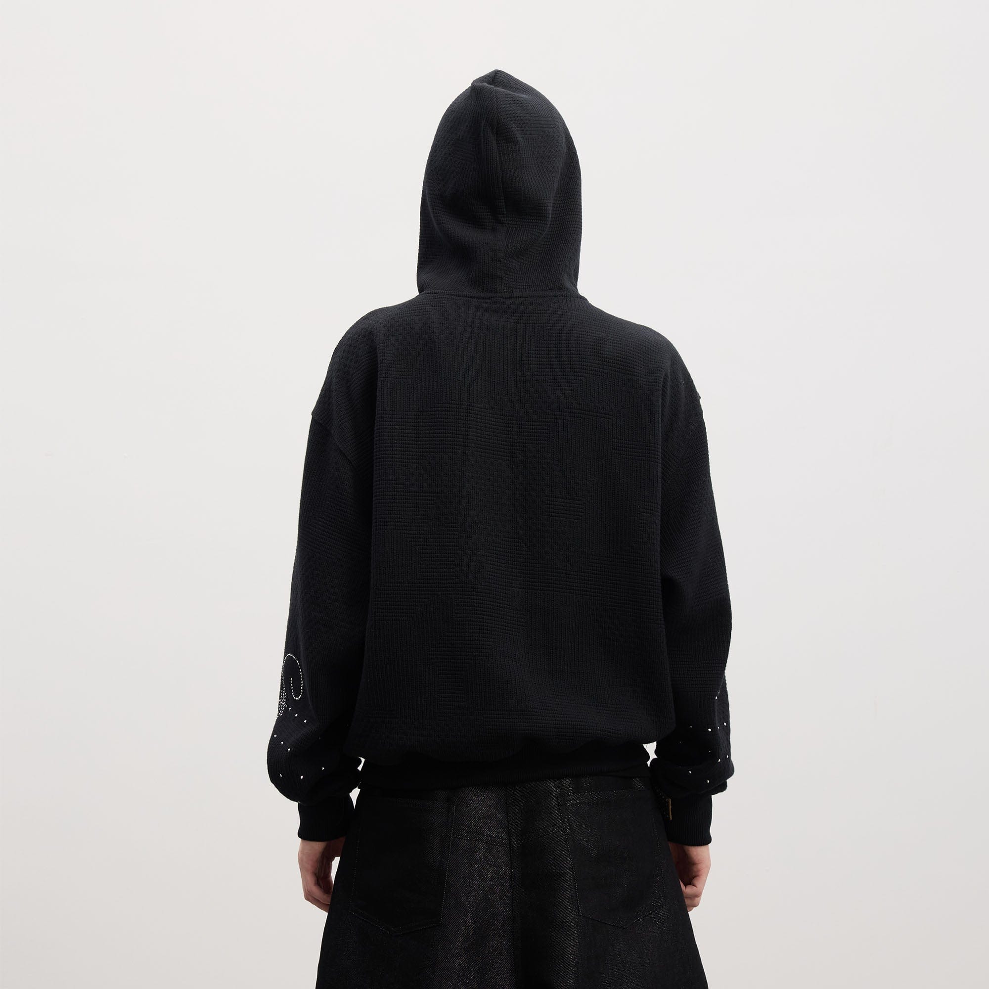 DND4DES Virgin Mary Graphic Rhinestone Hoodie