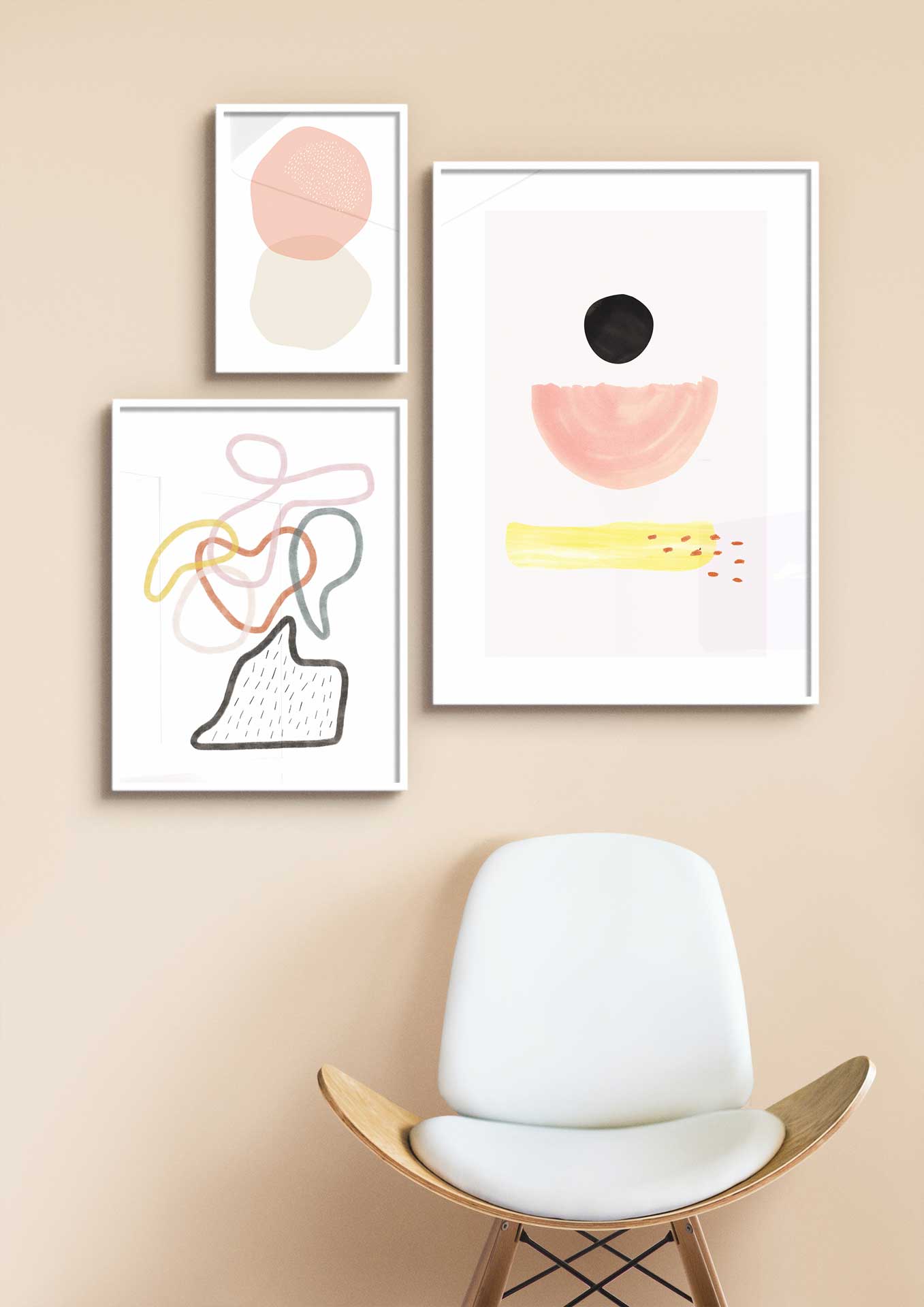 パステル抽象画3枚セット （子供部屋におすすめ） – Project Nord (JP)