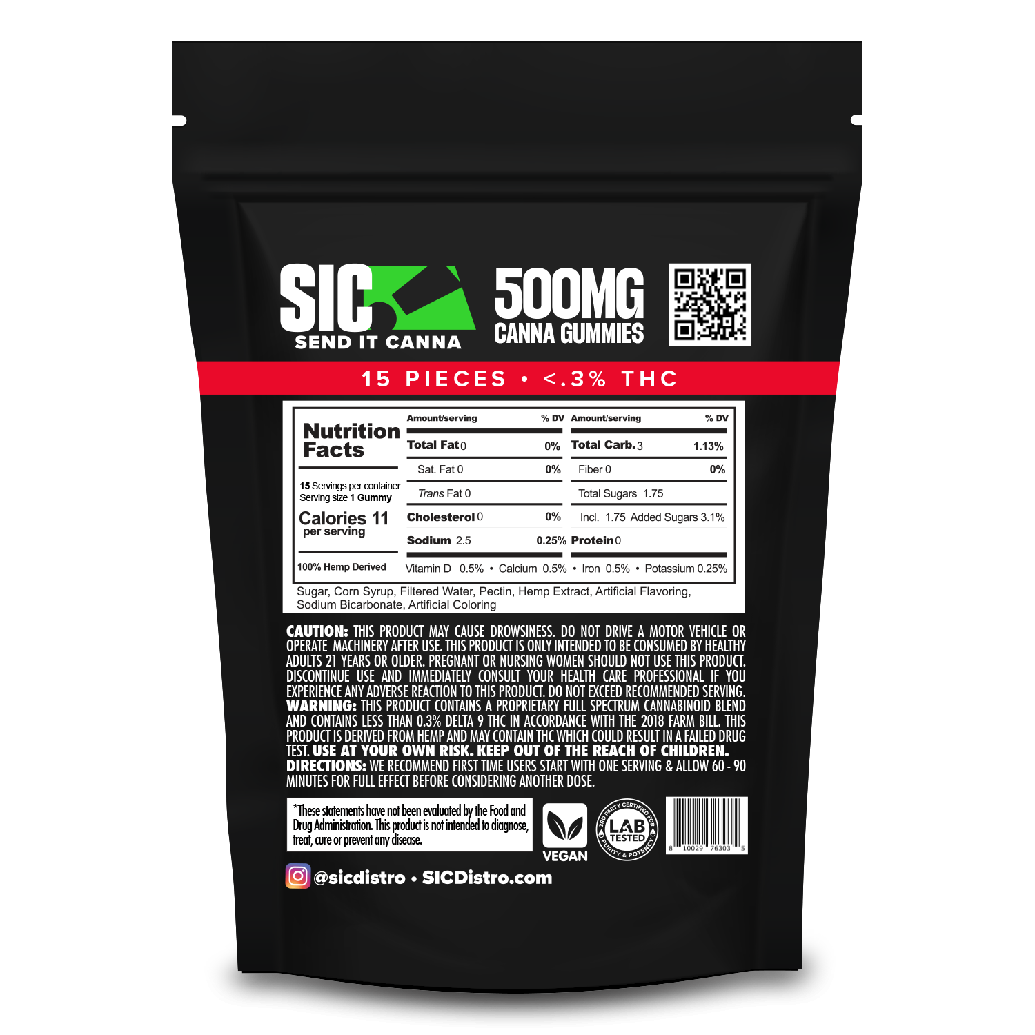 SIC Sours D8 500mg – Project Slush