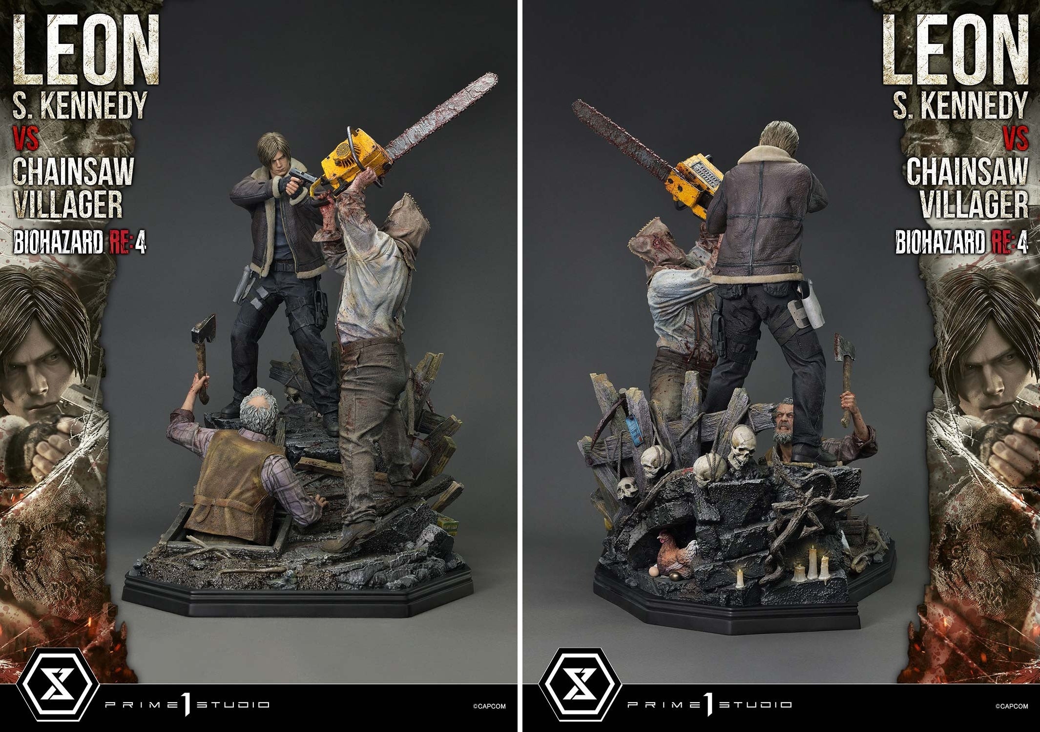 予約開始】『バイオハザード RE:4』より、レオン VS チェーンソー男の