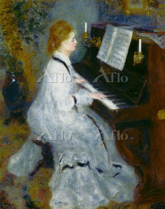 ルノワール 「ピアノを弾く若い女性」 [5352945]のアート作品 - アフロ