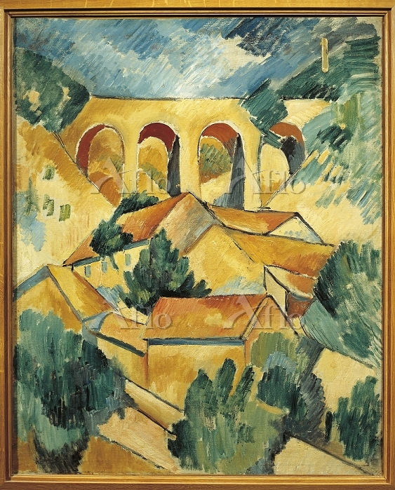 ジョルジュ・ブラック「レスタックの高架橋」 [21034203]のアート作品