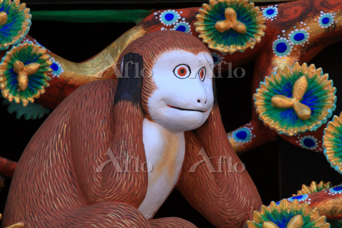 栃木県 日光東照宮 猿の彫刻 三猿・聞かざる [82472030]の写真素材