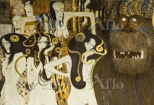 クリムト 「ベートーヴェン・フリーズ第2壁面」(部分) [14596326]の