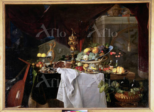 ヤン・ダーフィッツゾーン・デ・ヘーム 「デザートのある静物画