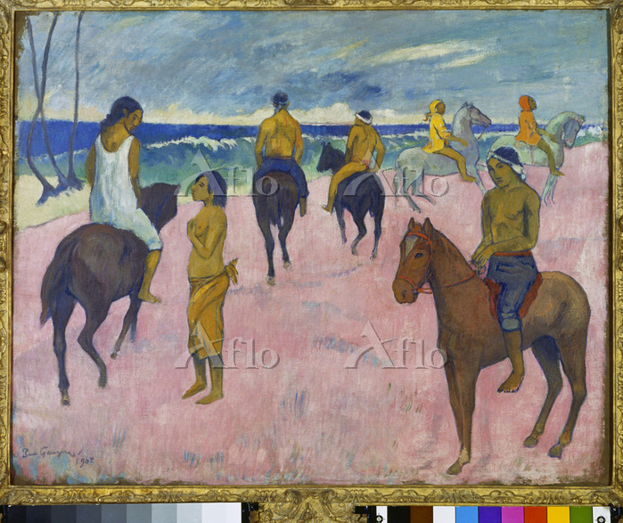 ゴーギャン 「海辺の騎士たち」 [942560]のアート作品 - アフロ