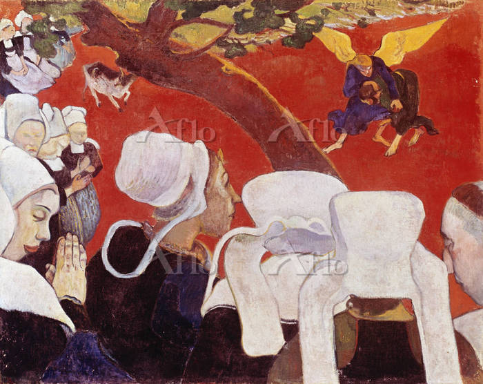 ゴーギャン 「説教の後の幻想、天使と戦うヤコブ」 [4980585]のアート