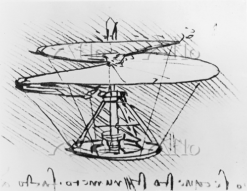 レオナルド・ダ・ヴィンチ 「飛行機械（いわゆるヘリコプター