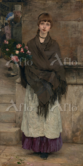 ジュール・バスティアン＝ルパージュ「ロンドンの花市場」 [214636024